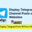 telegram channel viewer PHP script preview on website
